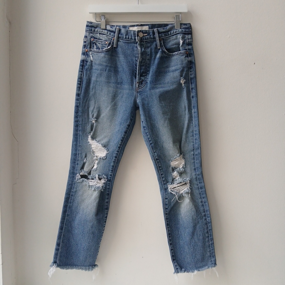 MOTHER trickster skimp fray Jeans